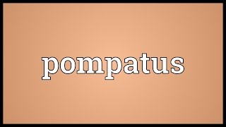 Pompatus Meaning [upl. by Esinahs867]