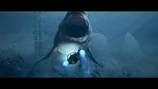 Meg 2 The Trench  Escaping The Trench Scene  Jason Statham  2023 Shark Movie [upl. by Carmon731]