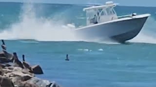 Boats and Jet Ski Wave Jumping Fun at the Venice Florida Jetty Boating in the Gulf Coast [upl. by Downs39]