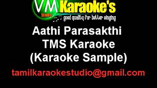 Aathi Parasakthi Karaoke TMS  Hi Quality Karaoke [upl. by Niroht]