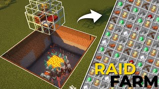 Minecraft Stacking Raid Farm Tutorial  Restartable  668000 PH [upl. by Namyaw]