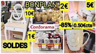 😱CONFORAMA✅️85 SOLDES‼️ PETITS PRIX 020 CTS 050CT 2€ 5€ 10€ 220622 conforama solde bonplan [upl. by Serolod]