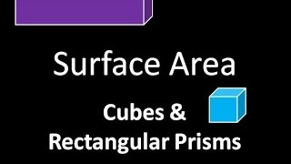 Geometry Surface Area of Cube amp Rectangular Prism [upl. by Naid]