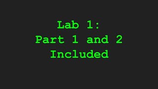 CPSC 4550 Lab 1 part 1 and 2 [upl. by Ylurt]