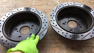 REVIEW AWFUL NOISY BRAKENETIC slotted amp cross drilled rear rotors [upl. by Consalve]