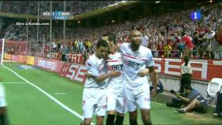 Sevilla FC 2  1 FC Barcelona Gol de Kanoute Supercopa España Ida [upl. by Nortad]