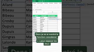 Comment associer deux cellules rapidement Ici je vous présente la fonction CONCATENER [upl. by Flem51]