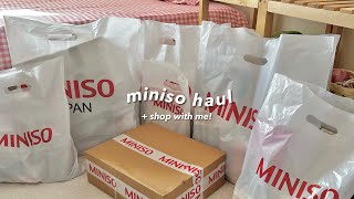 a huge and aesthetic miniso haul ❣️  beauty skincare home goods [upl. by Clarie]