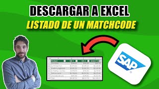 Descargar a Excel listado matchcode en SAP [upl. by Ahsikal]