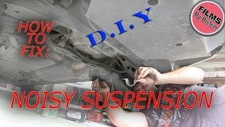 how to fix repair suspension squeaks noise groans sway bar rubbers instructional tutorial [upl. by Sihonn]