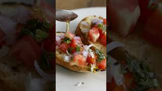 Italian Bruschetta Recipe 👇 bruschetta italianfood garlicbread starter appetizer oliveoil [upl. by Anaehr]