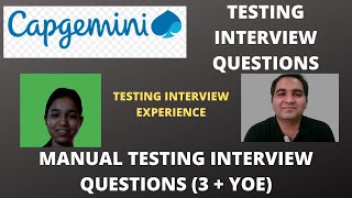 Capgemini Testing Interview Experience  Real Time Interview Questions and Answers 3 YOE [upl. by Gaul]