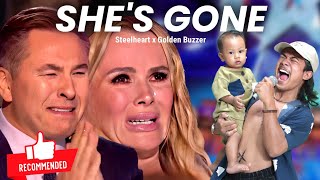 Golden Buzzer Very Extraordinary Voice Strange Baby Singing Song Shes Gone Makes the Judges Cried [upl. by Miller]