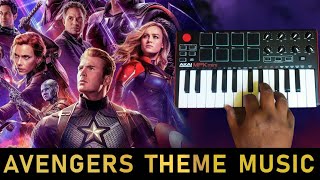 Marvel Studios  Avengers Theme song  Akai MPKMini Cover By Raj Bharath [upl. by Durman]