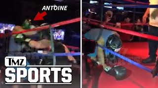 Antoine Dodson Suffers Softest KO Of All Time In Celeb Boxing Match  TMZ Sports [upl. by Ennovad647]