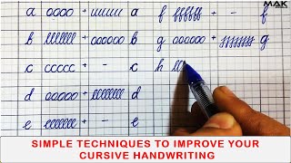 Trick to practice Small cursive handwriting letters az  Improve and write cursive letters easily [upl. by Gibbons525]