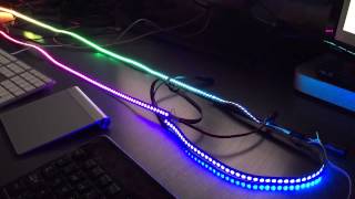 Raspberry Pi driving a 400 APA102 LED stripe with pure Python [upl. by Norina]