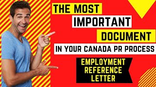 📌The most Important document in the Canada PR process  Employment Reference Letters  Canada PR [upl. by Rodd]