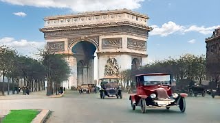 A day in Paris 1920 in color 60fpsRemastered wsound design added [upl. by Arhsub671]