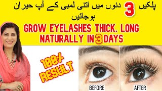 GROW LONG THICK EYELASHES in 4 SIMPLE STEPS in 3 DAYS in URDU  HINDI by Dr Bilquis Shaikh [upl. by Crellen]