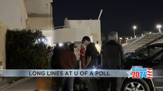 UA voters were waiting in long lines well after polls closed [upl. by Lynnea774]