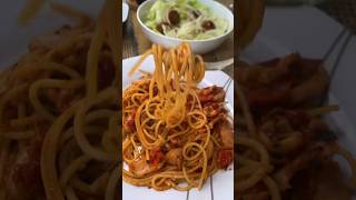 spaghetti con calamar 🦑 spaghetti calamar calamari spaghettirecipe cooking food [upl. by Eckmann]