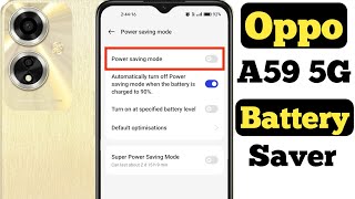 How to on battery saver in Oppo A59 5G  Oppo A59 5G me battery saver kaise on kare [upl. by Britni]