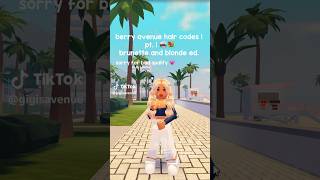 Berry Avenue blondebrunette hair codes berryavenuecodes roblox aesthetic berryavenue [upl. by Atiuqram]