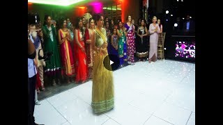 Girl rocks the dance floor Best Punjabi Sikh Wedding Dance Off Ever  2017 [upl. by Akemeuwkuhc]