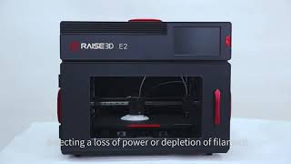 Raise3D E2 3D Printer Safety and Recovery Features [upl. by Groome933]