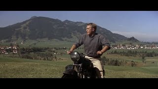 Steve McQueen  The Great Escape motorcycle scene [upl. by Jael]