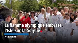 La flamme olympique embrase lIslesurlaSorgue [upl. by Eilraep]