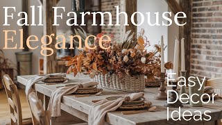 Elegant Fall Farmhouse Decor Inspiration Ideas to Create a Warm and Inviting Autumn Living Space [upl. by Dominus]