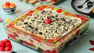 Fruit Custard Trifle  Fruit Trifle Recipe By SooperChef Ramzan Special Recipes [upl. by Pauly]