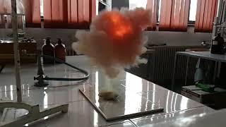 Flash reaction Mg with AgNO3 [upl. by Arreyt593]