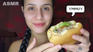 ASMR  Comendo Hambúrguer 🍔 [upl. by Adlanor]