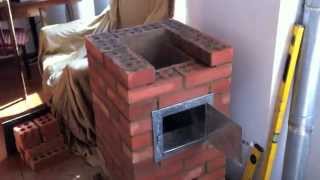 Small masonry heater [upl. by Barrus]