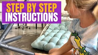 How to Assemble a Swinging Egg Chair from Amazon  Step by Step Guide for Dummies [upl. by Aterg]