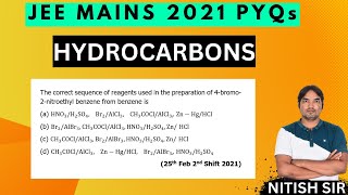 The correct sequence of reagents used in the preparation of 4bromo2nitroethyl benzene from [upl. by Charisse427]