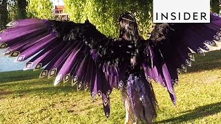 Cosplayer Makes Giant Mechanical Wings [upl. by Stefania]