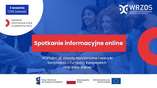 Webinar – Fundusze Europejskie w jaki sposób mogą skorzystać z nich NGO [upl. by Oriana833]