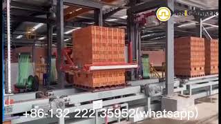 Red bricks automatic packaging machine Brick Factory Auto Packing System [upl. by Maletta]