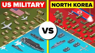 UNITED STATES vs NORTH KOREA  2024 MilitaryArmy Comparison [upl. by Risan]