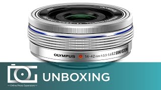 UNBOXING REVIEW  OLYMPUS M Zuiko Digital 1442mm F3556 EZ Compact Camera Zoom Lens [upl. by Shaylynn219]