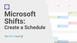 Microsoft Shifts How to Create a Schedule [upl. by Nikolos670]