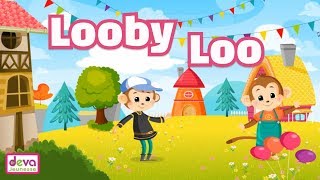 Here we go looby loo  Comptine en anglais avec paroles pour enfants et bébés [upl. by Berkow764]