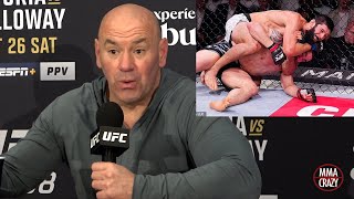 Dana White Reacts to Khamzat Chimaev BREAKING Robert Whittaker JAW at UFC 308 [upl. by Htebazileyram]