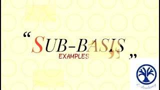 subbases in topology  EXAMPLES [upl. by Asserac197]