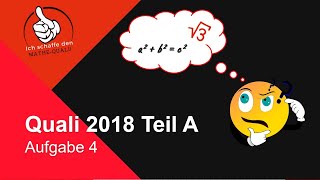 Mathe Quali 2018 Teil A Aufgabe 4 [upl. by Ittak]