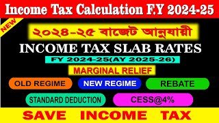 Income Tax Calculation 202425  How To Calculate Income Tax FY 202425  New Tax Slab Rates 202425 [upl. by Edmon31]